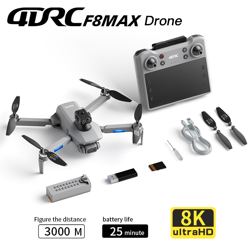 F8 MAX GPSドローン プロフェッショナル 8Kカメラ - Drone Kit Professional のレビューと価格